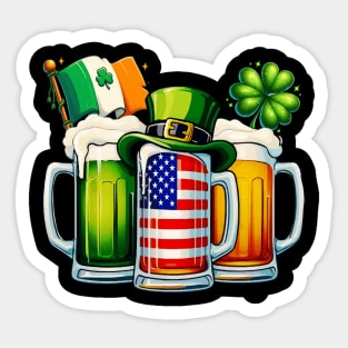 Irish drinking team Irish Beer Ireland Flag St Patricks Day Sticker